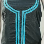 Grey Velvet Tunic with Aari and Kardana Work Front