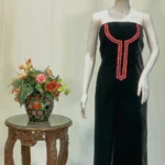 Black Velvet Tunic with Aari and Kardana Work