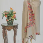 Natural Pure Pashmina Shawl With Papier Mache Border Design