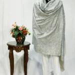 Off-White Gents Kashmiri Sozni Jaal Pure Pashmina Shawl