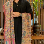 Natural Beige Gents Kani Pure Pashmina Shawl