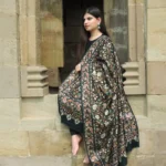 Green Pure Pashmina Shawl With Tilla Jaal Hand Embroidery Front