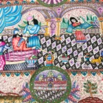 Multi Coloured Pure Pashmina Shawl With Kalamkari Hand Embroidery