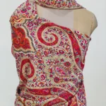 Off-White Pure Pashmina Shawl With Paper Mache and Tilla Jamawar Hand Embroidery Front