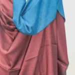 Maroon and Blue Pure Pashmina Reversible Shawl Front