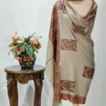 Natural Pure Pashmina Shawl With Sozni Hand Embroidery