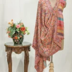 Natural Pashmina Stole: Shades of Red and Pink