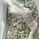White Aari Embroidered Kashmiri Suit Front
