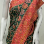 Green Modal Silk Kani Saree with Floral Pallu Design Front