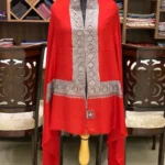 Red Pure Pashmina Shawl With Sozni hand Embroidery