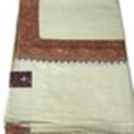 Sozni Hand Embroidered Natural Pure Pashmina Shawl