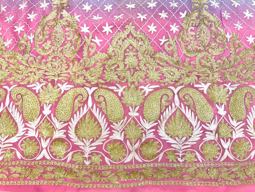 Zari & Aari Fusion Double Shaded Kashmir Woman Suit