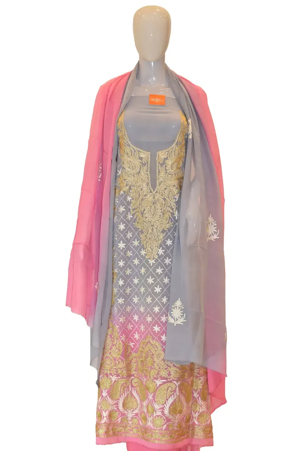 Zari & Aari Fusion Double Shaded Kashmir Woman Suit