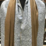 Natural Beige Pure Pashmina Shawl with Sozni Hand Embroidery