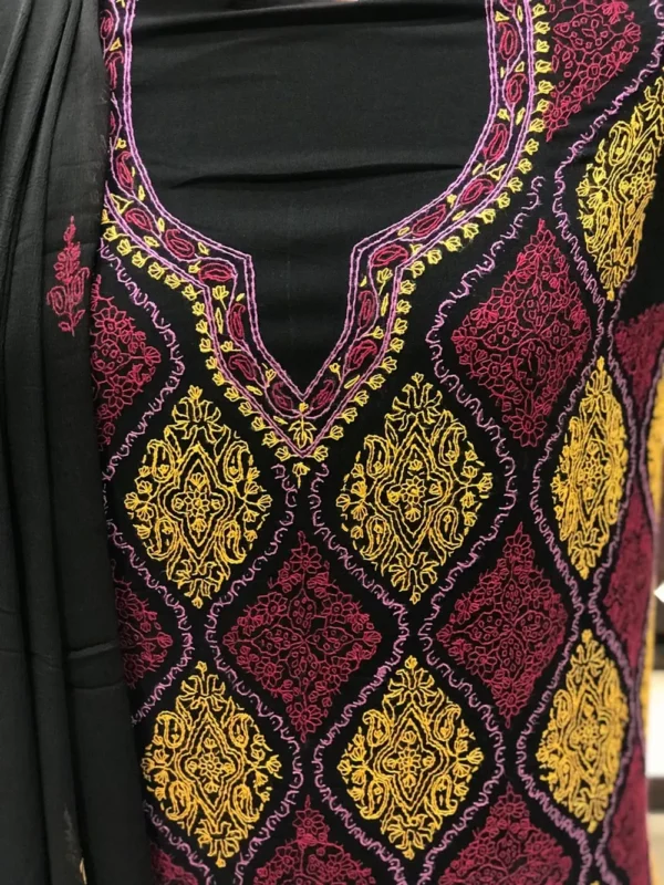 Sozni Hand Embroidered Kashmiri Women Diamond Suit