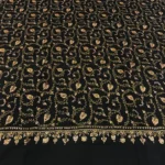Black Pure Pashmina Shawl With Sozni hand Embroidery