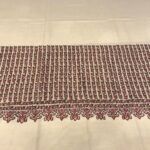 Natural White Papier Mache Hand Embroidered Pure Pashmina Shawl