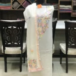 White Kashmiri Aari Embroidered Suit