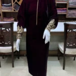 Velvet Suit with Tilla Embroidery