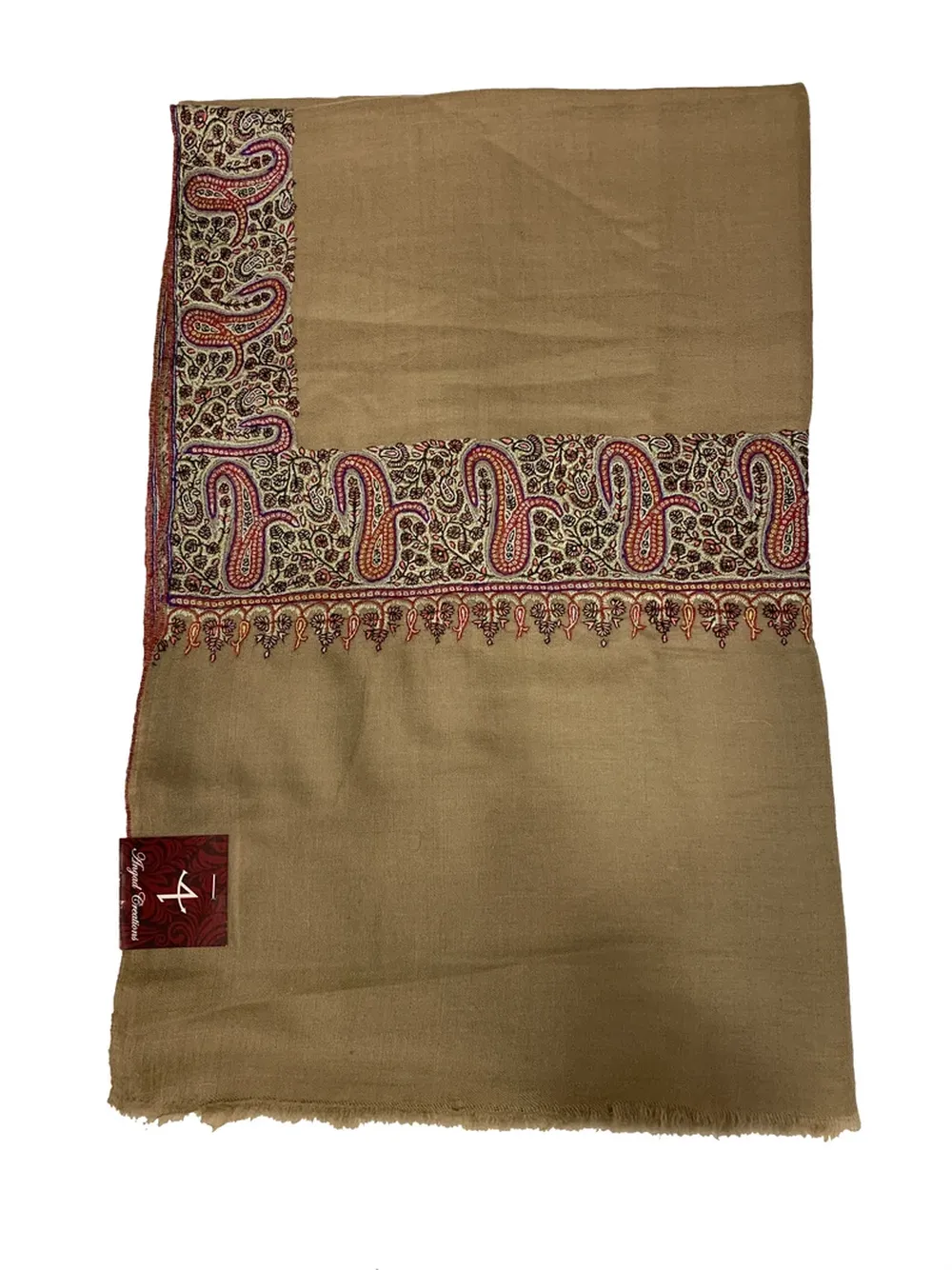 Sozni Hand Embroidered Pure Pashmina Shawl