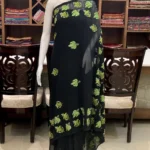Poly Georgette Aari Embroidered Kashmiri Saree