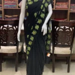 Poly Georgette Aari Embroidered Kashmiri Saree