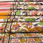 White Pure Pashmina Kalamkari Shawl Hand Painted and Hand Embroidered