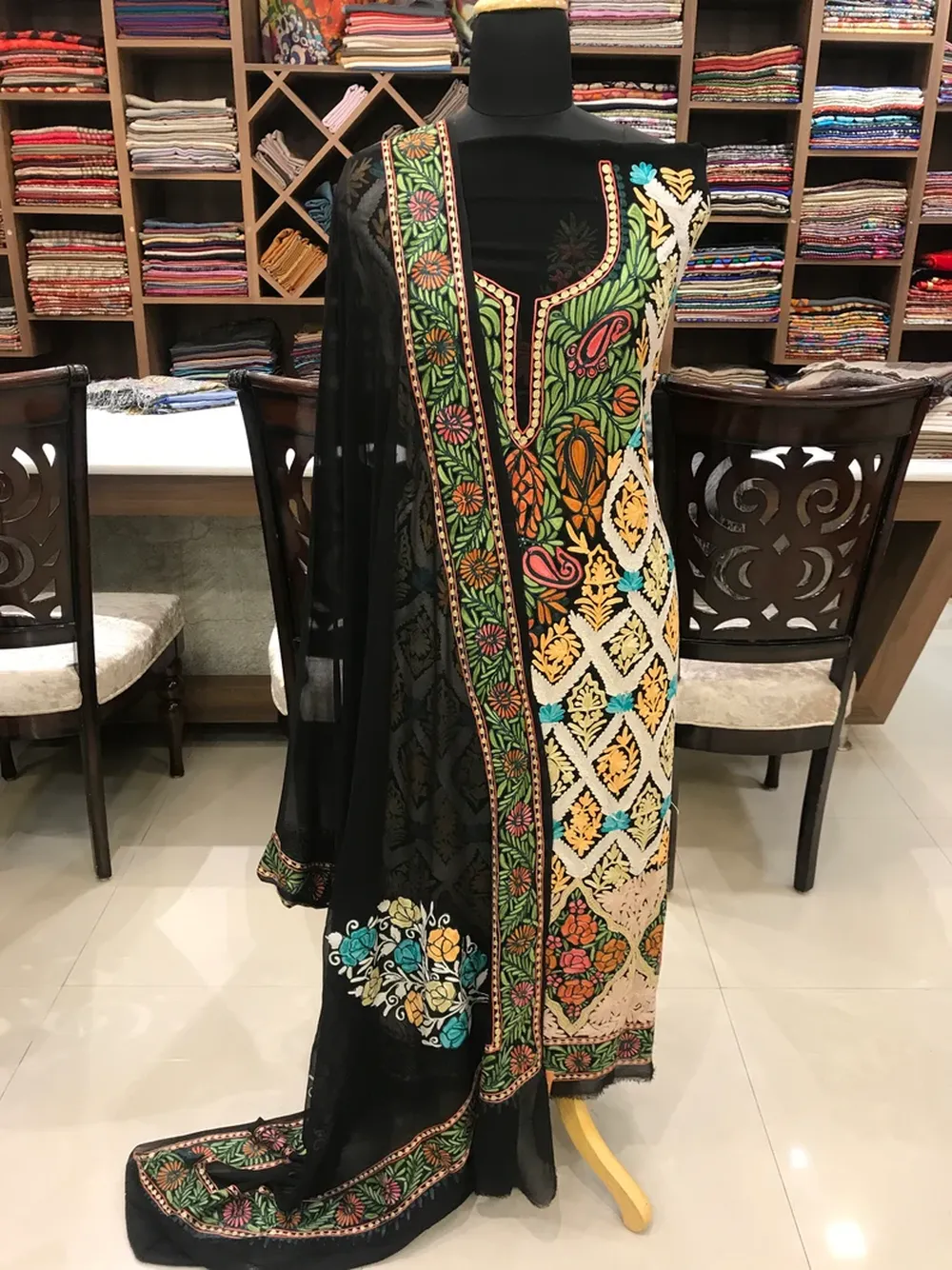 Kashmiri Aari Embroidered Suit
