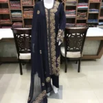 Achkan Style Swarovski and Silk Thread Work Kashmiri Suit