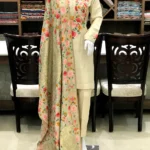 Banarasi & Aari Kashmiri Embroidered Suit : Beige