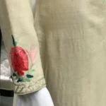 Banarasi & Aari Kashmiri Embroidered Suit : Beige