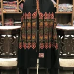 Sozni hand Embroidered Black Pure Pashmina Shawl