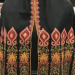Sozni hand Embroidered Black Pure Pashmina Shawl