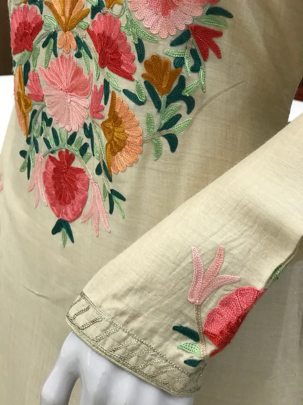 Banarasi & Aari Kashmiri Embroidered Suit : Beigeil_794xN.2218914639_1dkn_result Banarasi & Aari Kashmiri Embroidered Suit : Beige