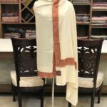 Sozni Hand Embroidered Natural Pure Pashmina Shawl