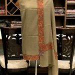 Pure Pashmina Shawl Natural Beige With Sozni hand Embroidery