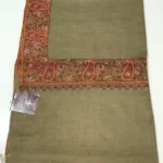 Pure Pashmina Shawl Natural Beige With Sozni hand Embroidery