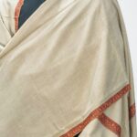 Pure Pashmina Shawl Natural Beige With Sozni Hand Embroidery