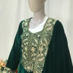 Green Velvet Suit with Intricate Zari & Tilla Embroidery