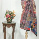 Red with Multi-Colour Kalamkari Embroidery Pure Pashmina Shawl