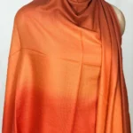 Rust Shades Ombre Pure Pashmina Scarf Front