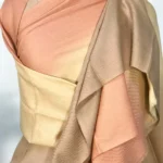 Shades of Peach and Olive Ombre Pure Pashmina Scarf Front