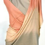 Green, Brown and Peach Pure Pashmina Scarf Front