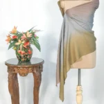 Green, Grey and Mauve Pure Pashmina Scarf