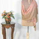 Mauve, Pink and Pastel Brown Ombre Pure Pashmina Scarf