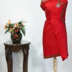 Sozni Embroidered Red Pure Wool Shawl
