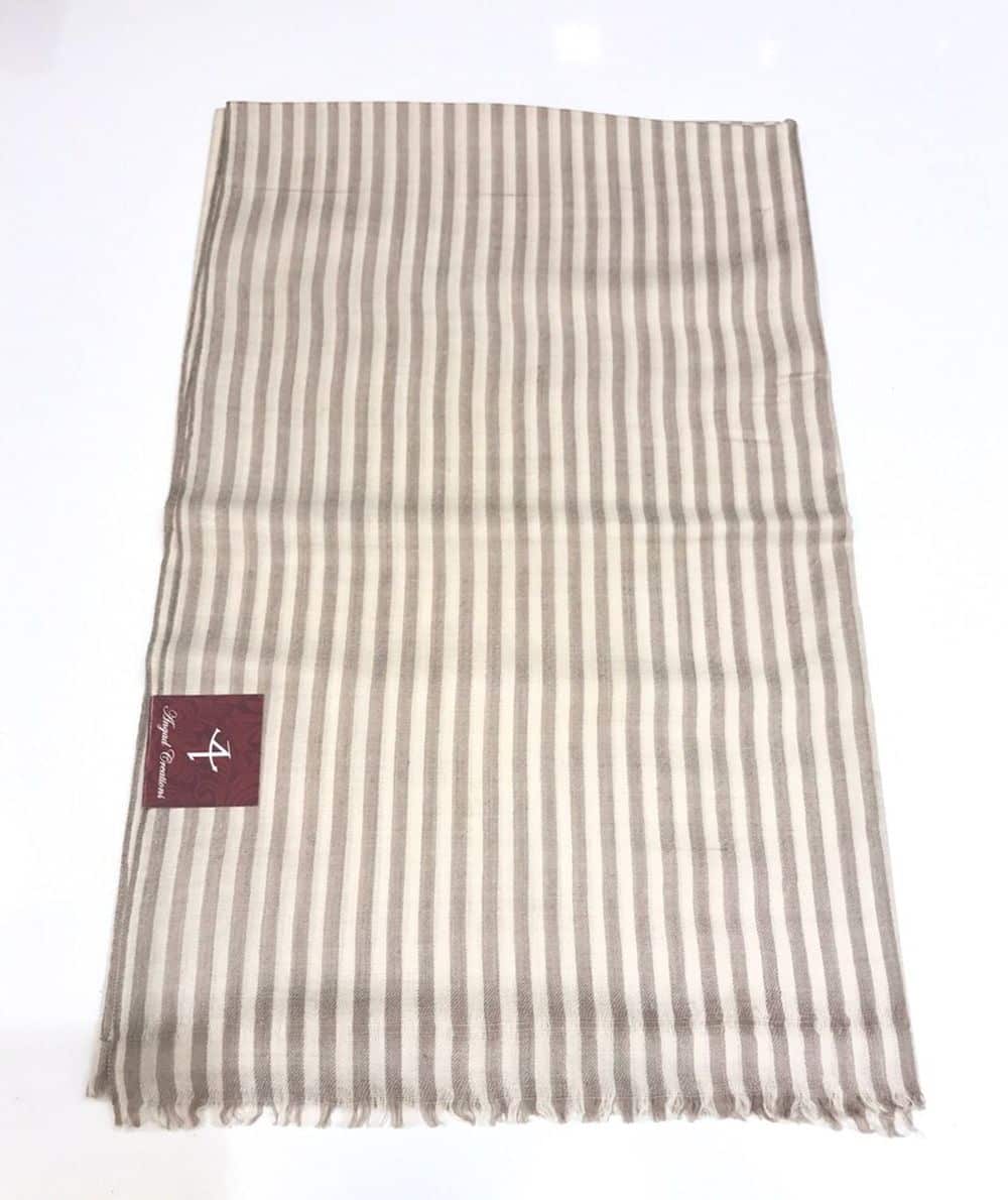 Pure Pashmina Stripes Texture Shawl