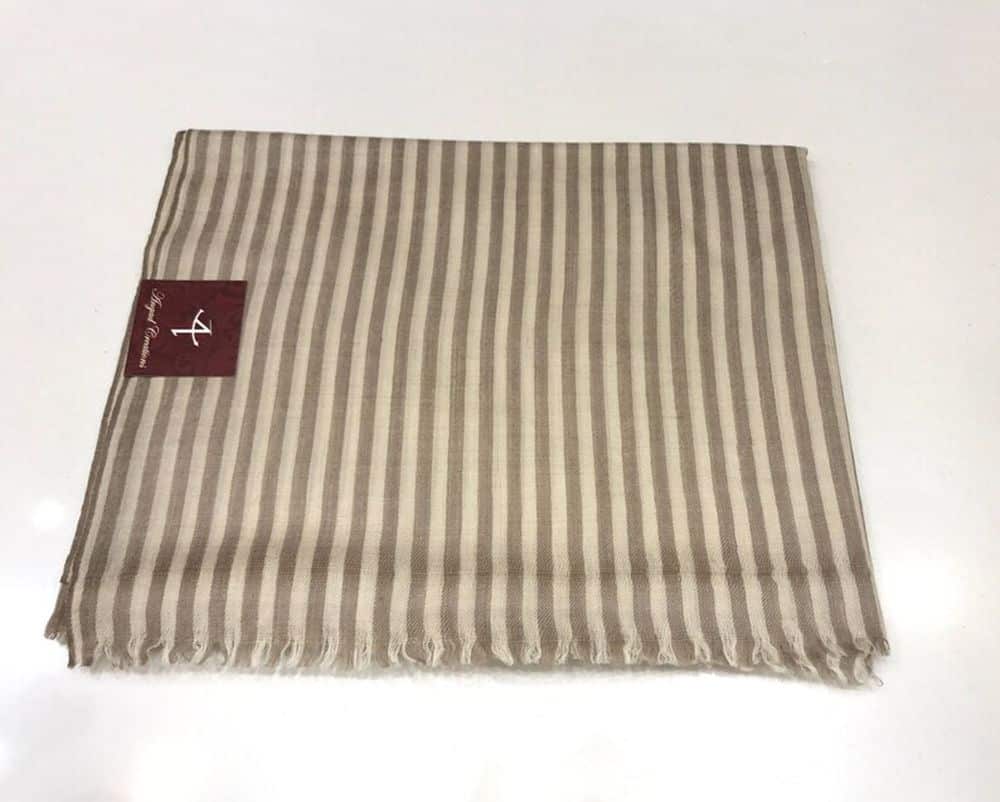 Pure Pashmina Stripes Texture Shawl