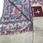 Kalamkari Pure Pashmina Scarf Hand Painted & Hand Embroidered