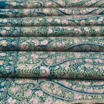 Blue Pure Pashmina Shawl with Intricate Sozni Embroidery